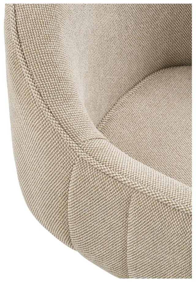 Világosszürke kárpitozott karfás étkezőfotel szett 2 db-os Tamera – House Nordic