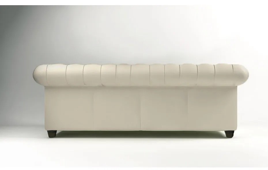 Krémszínű bársony kanapé 230 cm Cambridge – Ropez