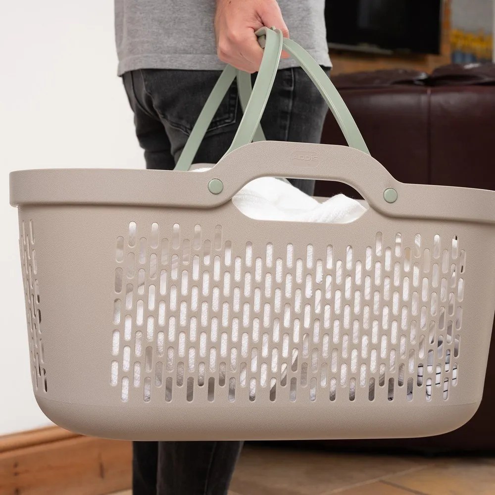 Világosbarna műanyag szennyeskosár 45 l Signature – Addis