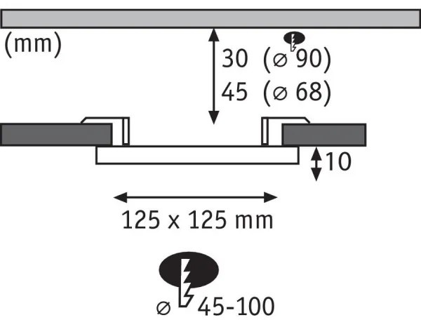 Paulmann 92388 - LED/8,5W IP44 Fürdőszobai beépíthetó lámpa VARIFIT 230V