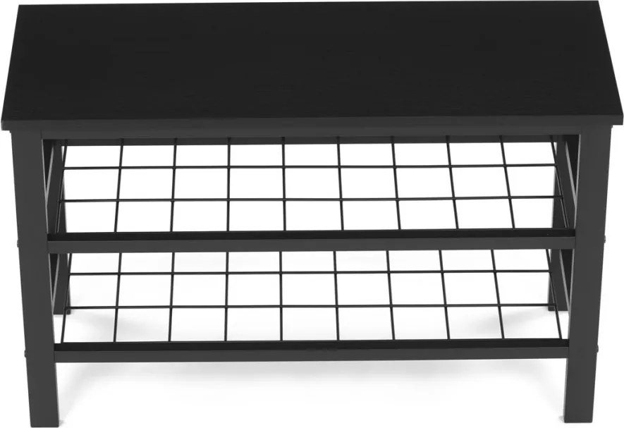 Cipőtartó 2 polccal fekete színben Belföldi Raktárról