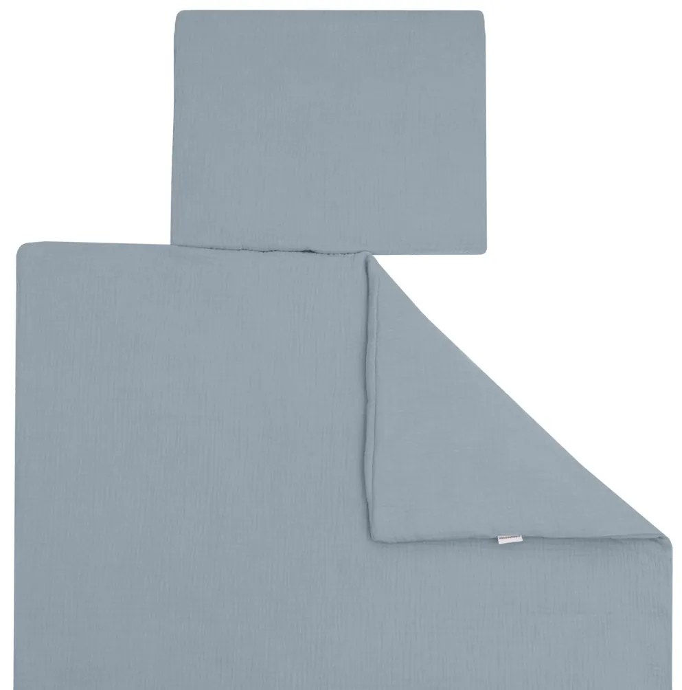 Muszlin ágynemű szett töltettel New Baby 80x70 cm kék