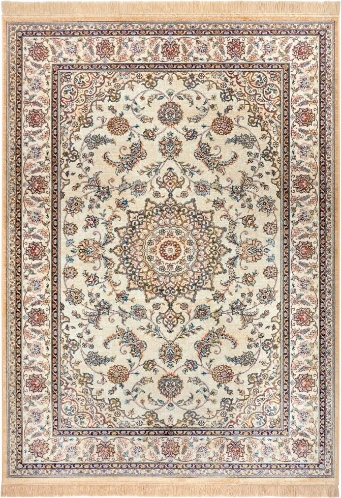 Hagyományos szőnyeg 160x230 nappaliba,klasszikus bézs-krém minta