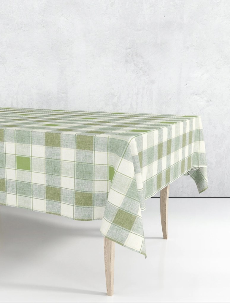 Cerata Asztalterítő Abrosz Zöld Kockás 130x140