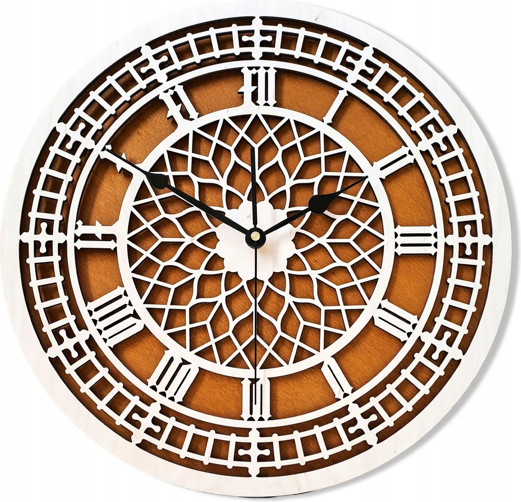 Dekoratív Fa Falióra, Vintage, Retro, Big Ben, Viktoriánus