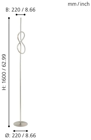 Eglo 97942 - LED Állólámpa NOVAFELTRIA LED/13W/230V