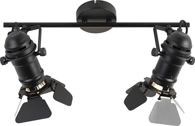 Okos spotlámpa fekete, WiFi GU10 2 lámpával és terelőlapokkal - Movie