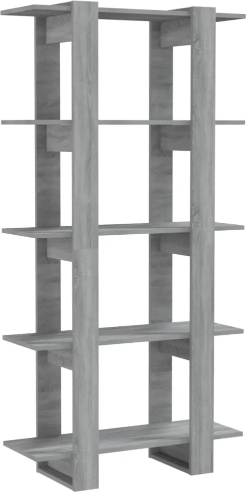 vidaXL szürke sonoma színű fa könyvszekrény/térelválasztó 60x30x135 cm