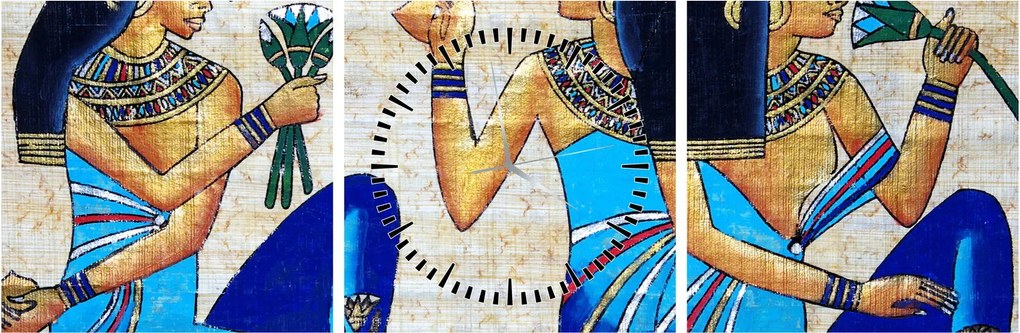 Kép - egyiptomi festmények (órával) (90x30 cm)
