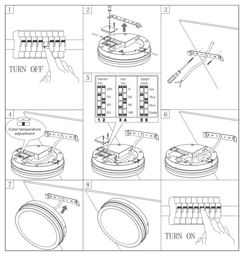 LED Fürdőszobai mennyezeti lámpa érzékelővel ELLÉ LED/24W/230V átm. 26 cm IP54 antracit