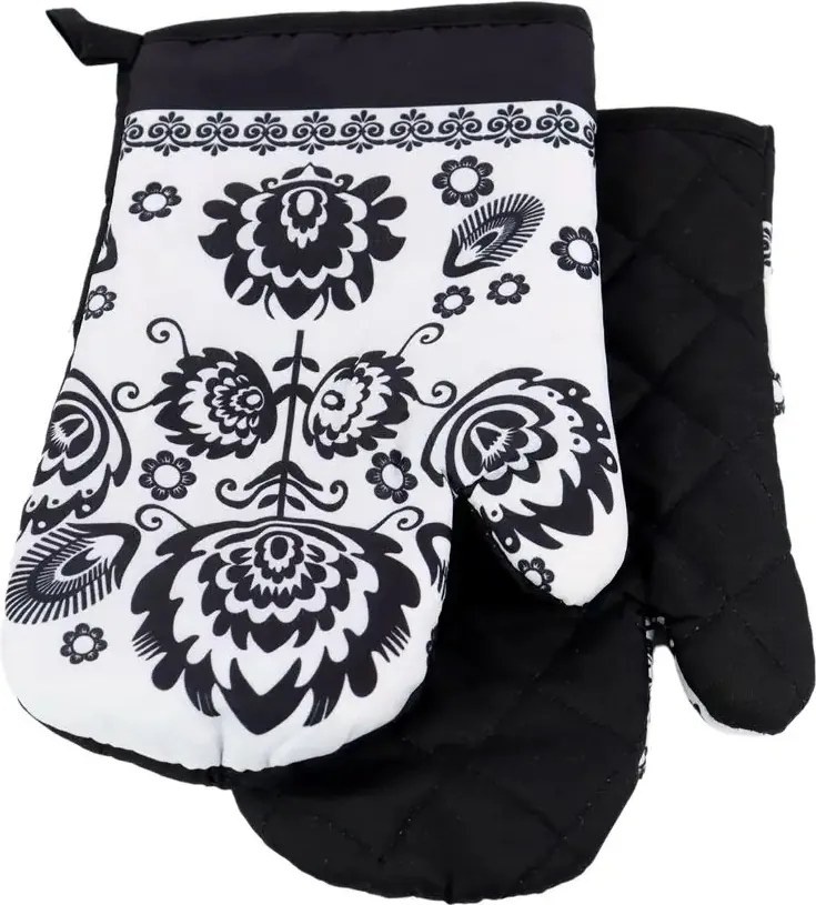 Euromat Konyhai kesztyű felakasztható fogantyúval univerzális 2db Folk