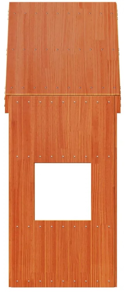 viaszbarna tömör fenyőfa gyerekágytető 55 x 99 x 139,5 cm
