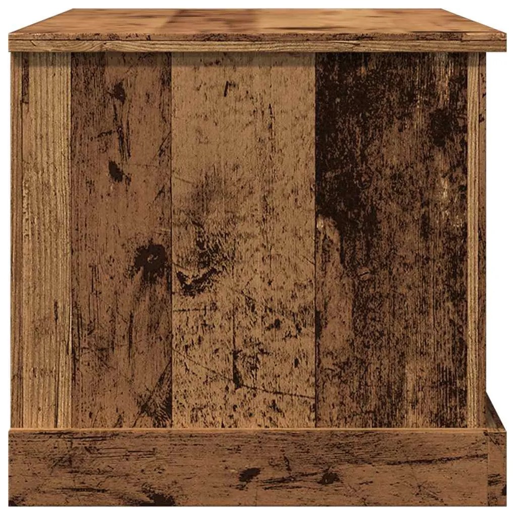 antik fa színű szerelt fa tárolódoboz 70 x 40 x 38 cm