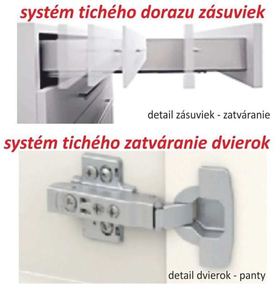 Alsószekrény három fiókkal, tölgy sonoma, LINE D60S3