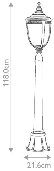 Feiss FE-EB4-M-BRB - Kültéri lámpa ENGLISH BRIDLE 3xE14/60W/230V IP44