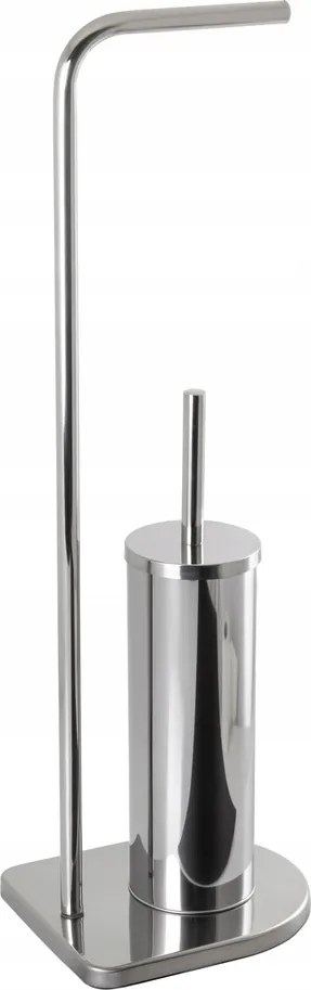 WC-papír és wc kefe tartó állvány Awd Interior 1981 ezüst acél