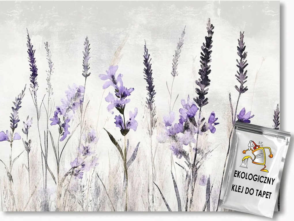 Fotótapéta Flizelina Akvarell Kert Virágok Levendula Hanga 250x175 ragasztó
