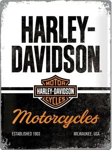 Fém tábla Harley-Davidson - Motorcycles