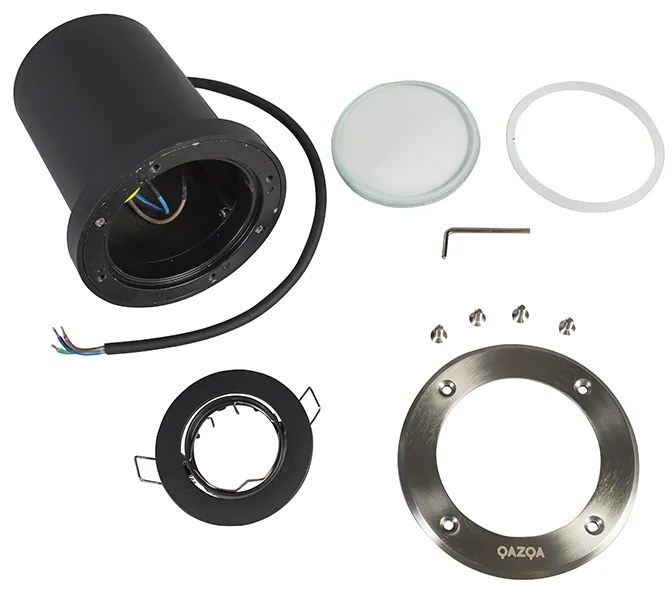 5 db kültéri spotlámpa készlet rozsdamentes acél IP65 - Delux