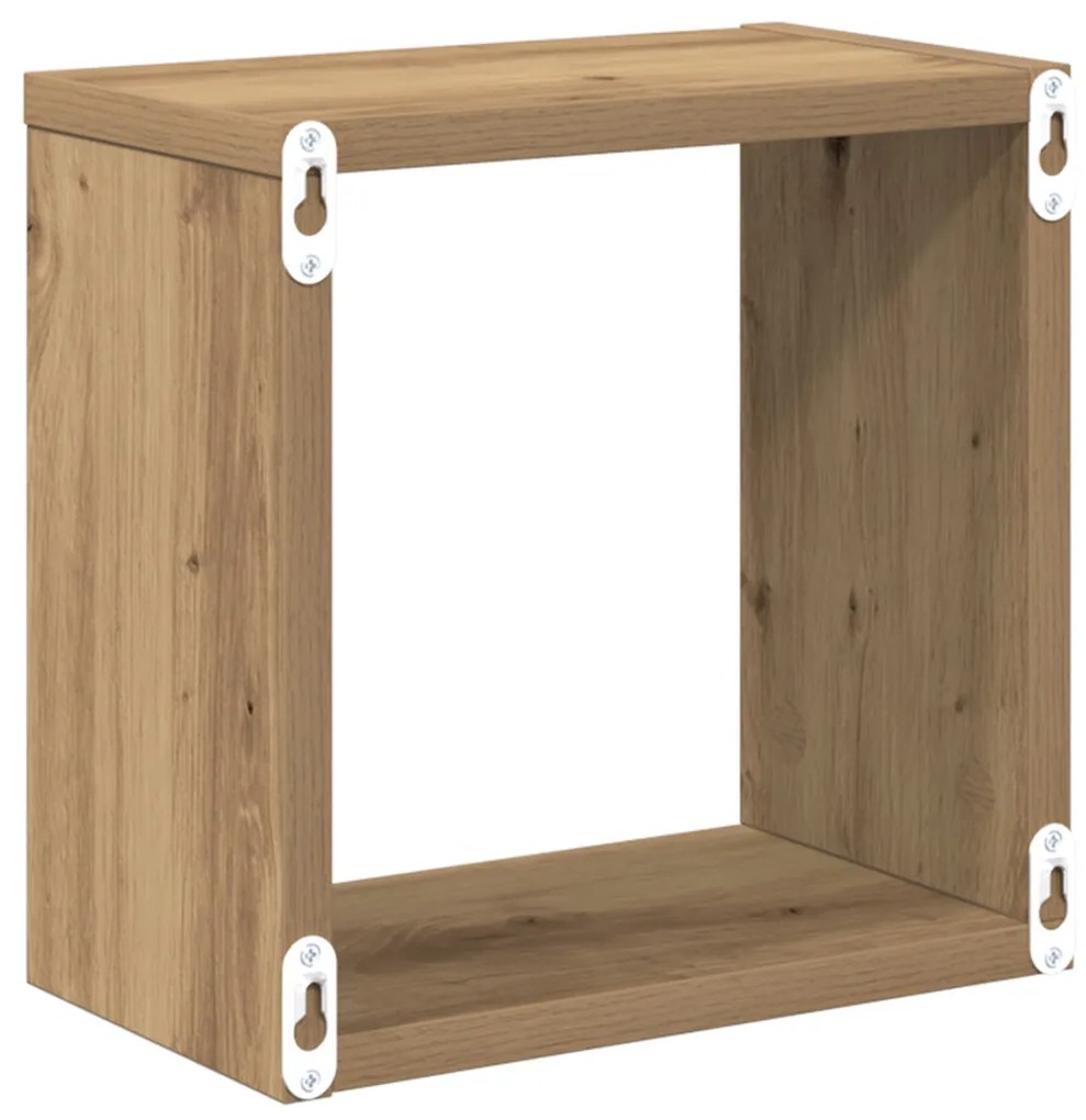 Fali polcok Artisan tölgy MDF furnérral 26 x 15 x 26 cm