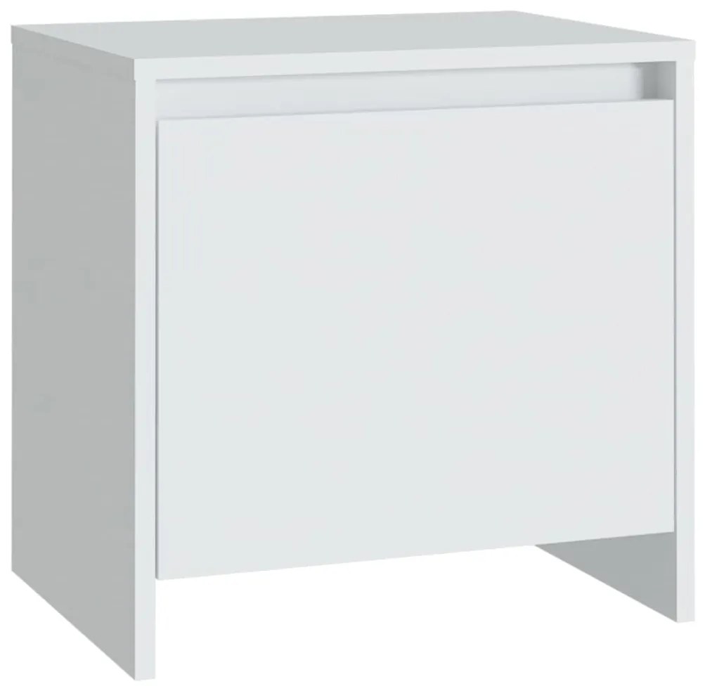 vidaXL 2 db fehér szerelt fa éjjeliszekrény 45x34x44,5 cm