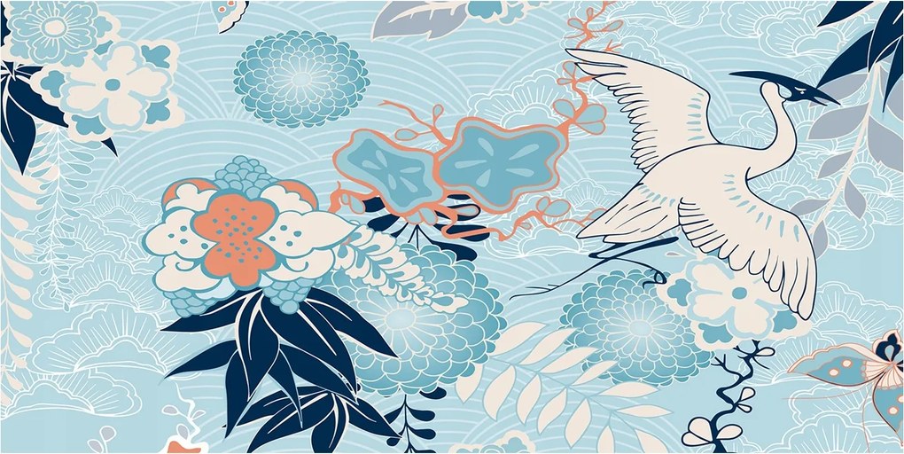 Konyhai panel Daru és virágok 120x60 cm Ragasztó