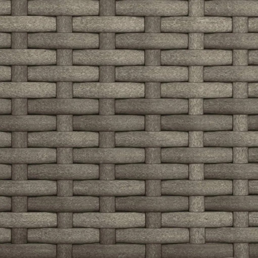 3 személyes szürke polyrattan kerti kanapé baldachinnal/székkel