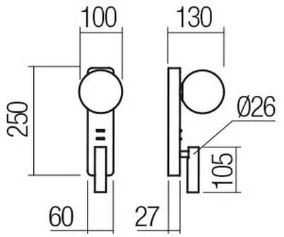 Redo 01-2993 - LED fali lámpa OASIS LED/3W/230V+1xG9/10W USB CRI 90 króm