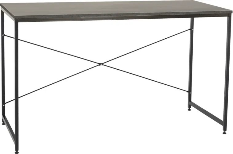 Íróasztal, beton/fekete, 120x60 cm, MELLORA