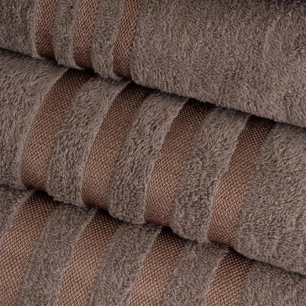 Barna frottír pamut fürdőlepedő 100x150 cm Simple – Casa Selección