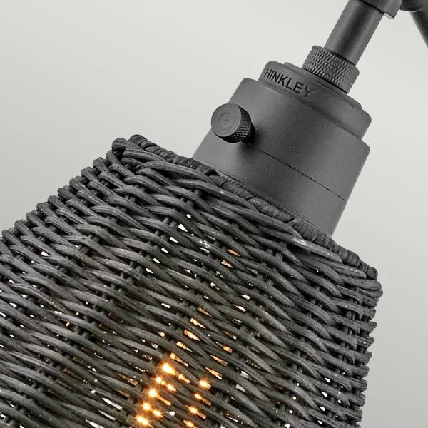 Hinkley HK-ARTI-1W-BK-BR - Fali spotlámpa ARTI 1xE27/60W/230V fekete