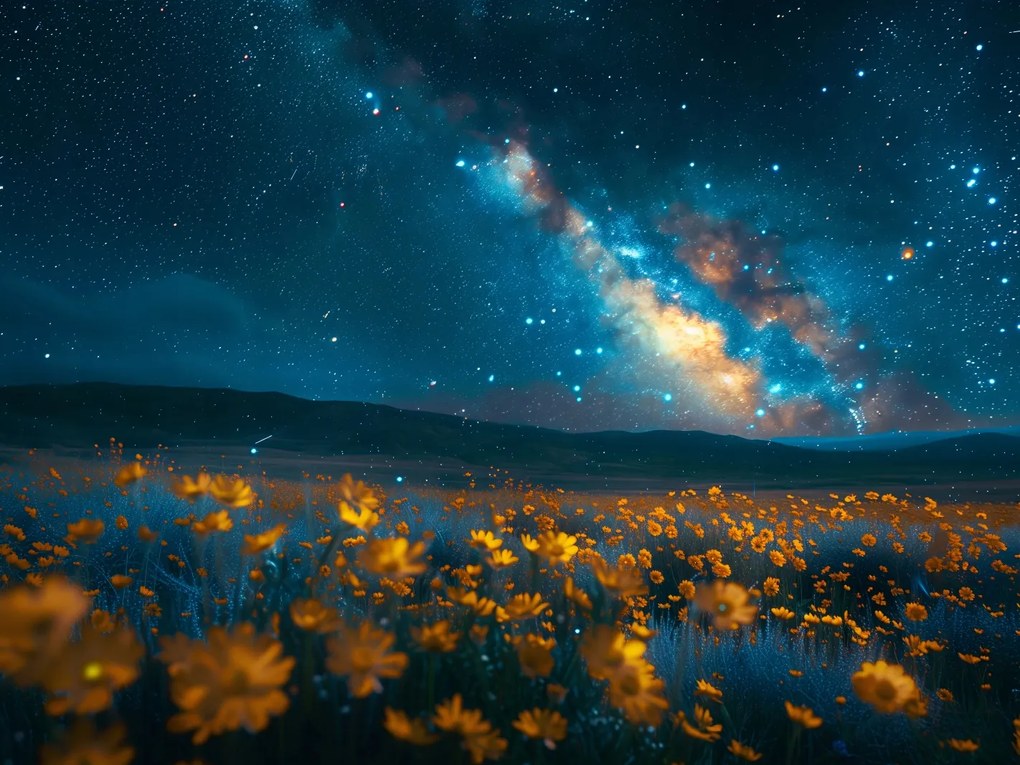 Poszter 80x60cm Éjszakai égbolt