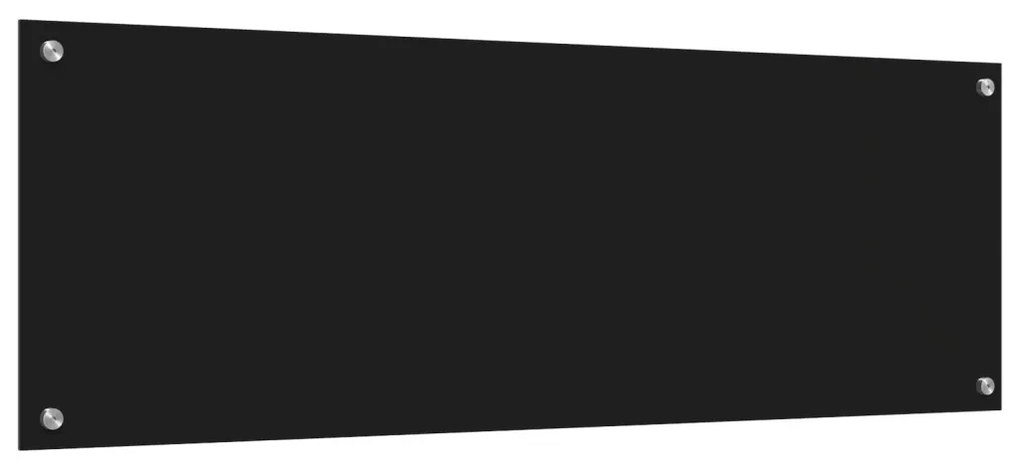 Konyhai Fali Panel Fekete 120x40x0,6 cm Edzett Üveg