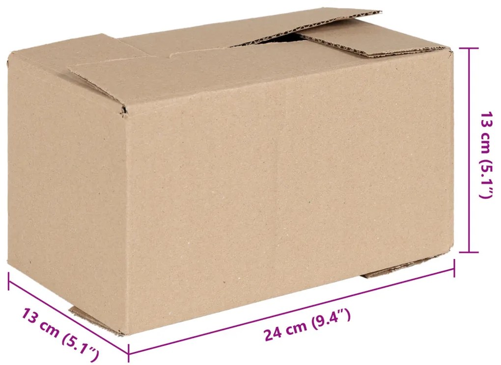 Összecsukható Doboz 50 db 24x13x13 cm Karton