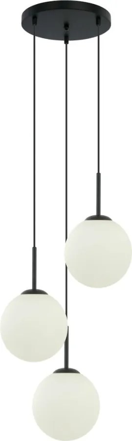 ITALUX PND-5578-3S-BK DEORE Többágú Függesztett Lámpa Fehér, Fekete E27 IP20
