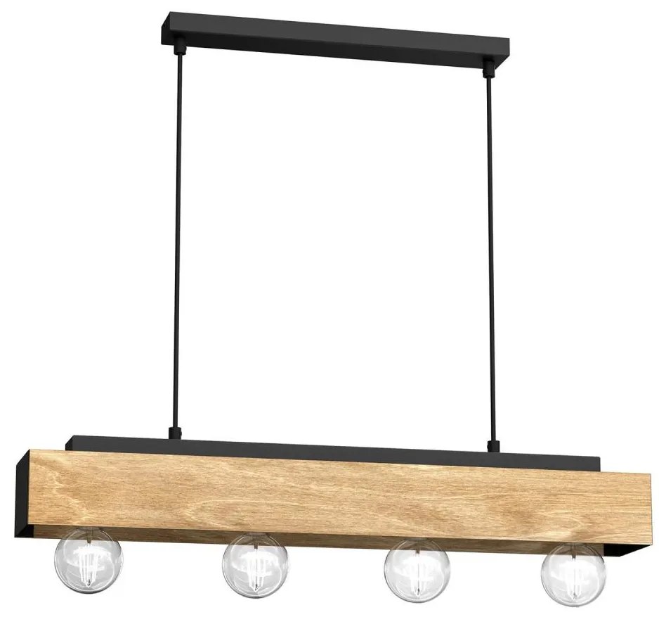 Csillár zsinóron MILUZA 4xE27/15W/230V