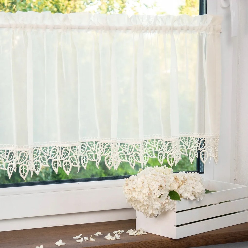 Irigy Hónaljmirigy fátyol krém alagúttal 250cmx110cm Levelek