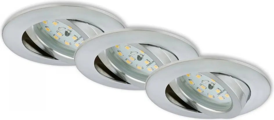 Briloner 7296-039 - 3 darabos LED szett fürdőszobai beépíthető mennyezeti lámpatest 1xLED/6,5W/230V IP23