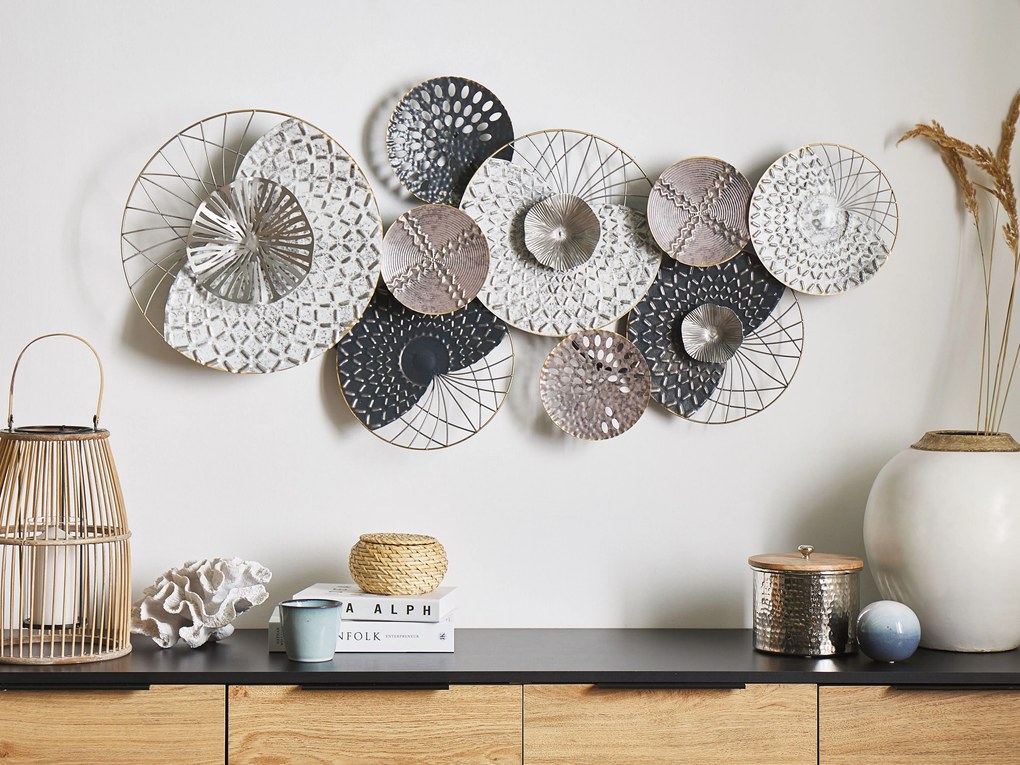 Fali Dekoráció Fekete És Ezüst Színben CESIUM Beliani