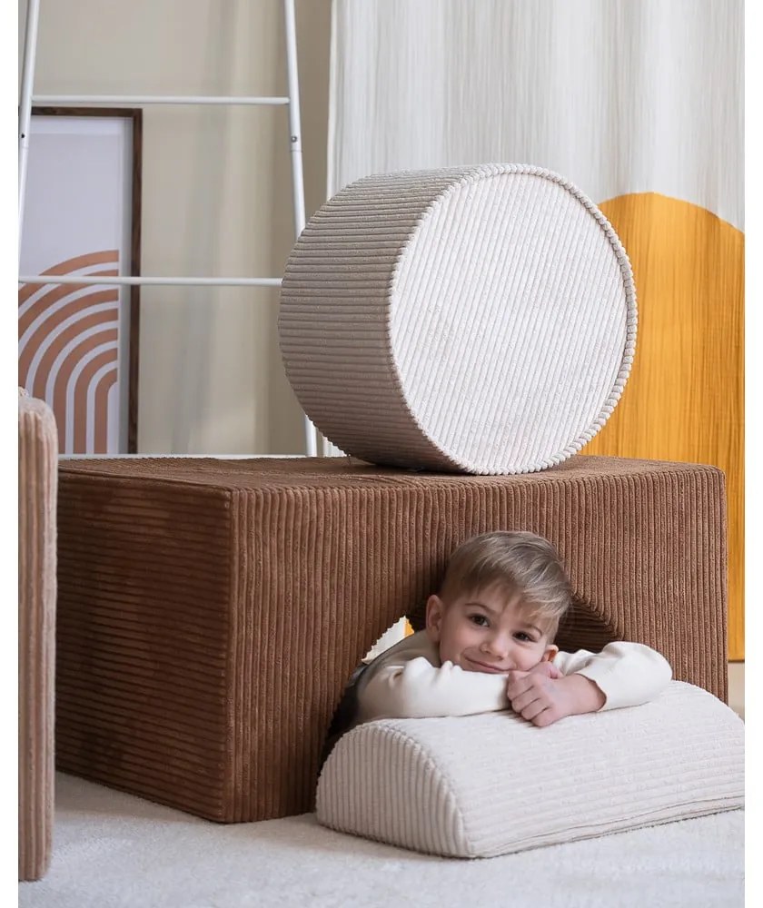 Barna kordbársony habszivacs játszótér 3 db-os magasság 37 cm 75x49 cm Rainbow Montessori – Wigiwama
