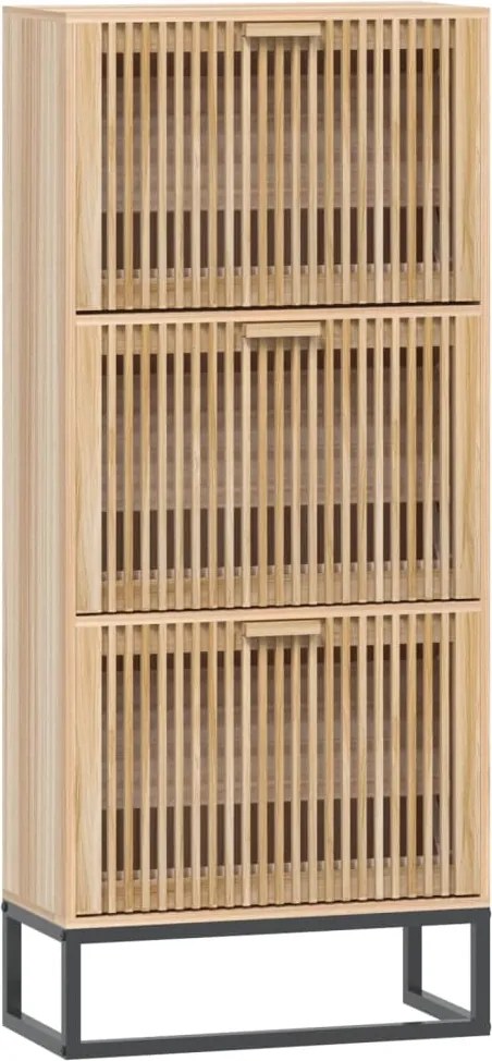 vidaXL szerelt fa cipőszekrény 52 x 25 x 120 cm