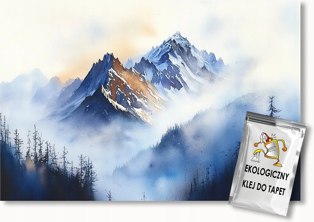 Fotótapéta Flizelina Tájkép Hegyek Tátra Csúcsok Hó Erdő 152,5x104 ragasztó