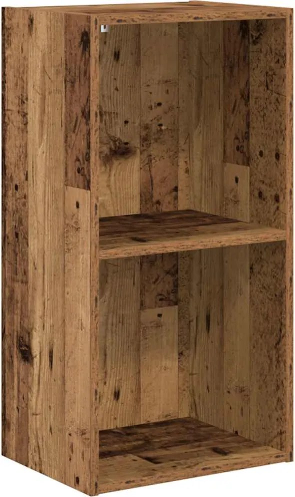 vidaXL antik fa színű szerelt fa könyvespolc 40 x 30 x 77 cm