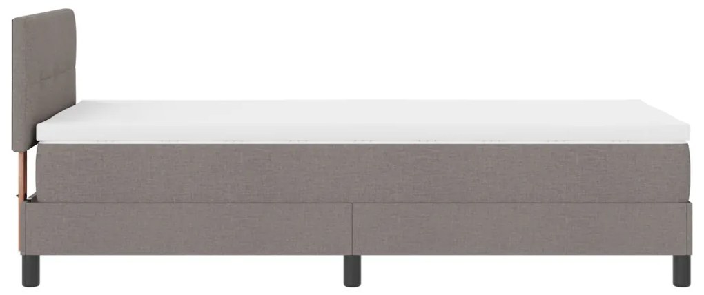 Box Spring Ágy Matraccal és LED, Barna, 80x200 cm, Szövet