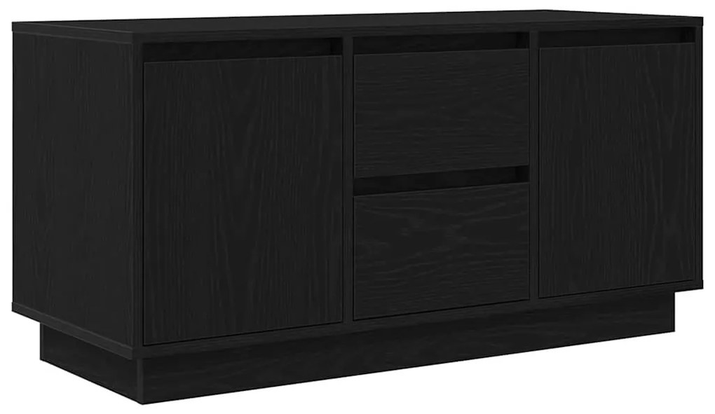 fekete tölgy TV-szekrény LED-világítással 100x41x50 cm
