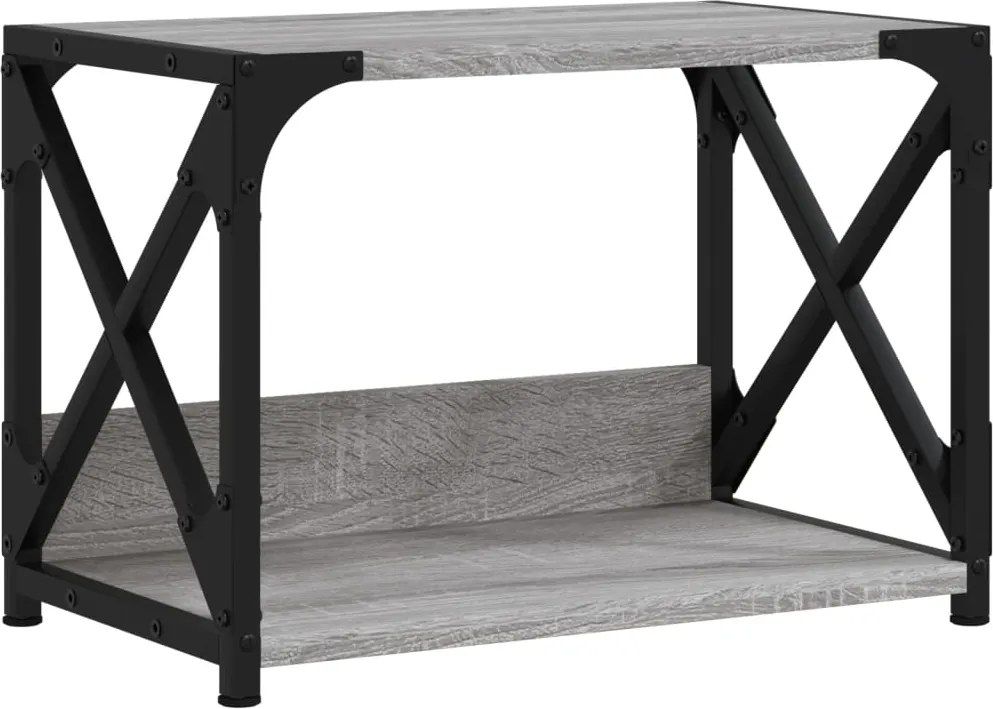 vidaXL 2 szintes szürke sonoma színű nyomtatóállvány 44 x 26 x 31,5 cm