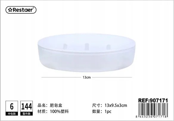 Elegáns fehér szappantartó tál praktikus lyukakkal