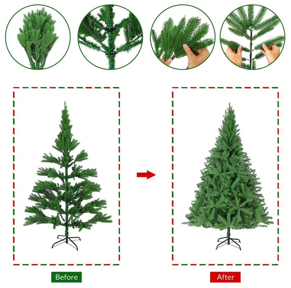 Deuba Mesterséges karácsonyfa 180 cm + állvány