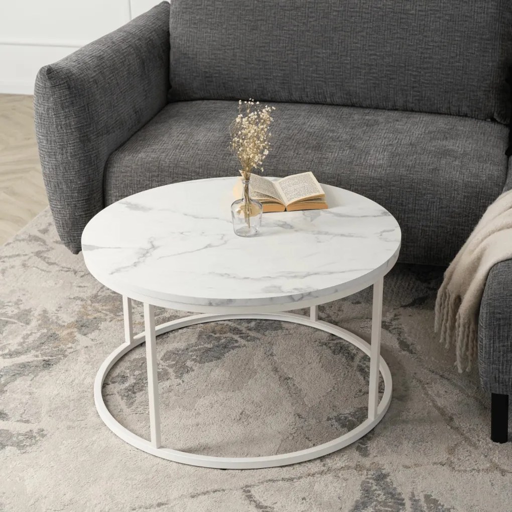 Márványhatású MDF Dohányzóasztal. AGNES MAX