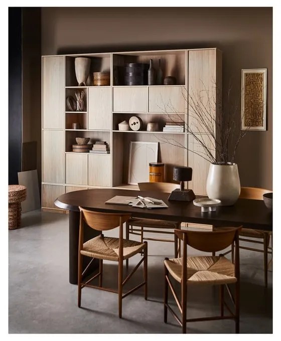 Étkezőasztal diófa dekorral 90x240 cm Ellips – vtwonen